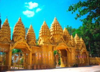 Tham quan chùa Vàm Ray – ngôi chùa Khmer dát vàng nổi tiếng Trà Vinh Tham quan chùa Vàm Ray - ngôi chùa Khmer dát vàng nổi tiếng Trà Vinh